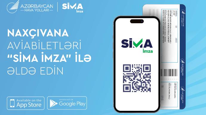 AZAL  Naxçıvana aviabiletlərin onlayn alışında “SİMA İmza” nı tətbiq edir