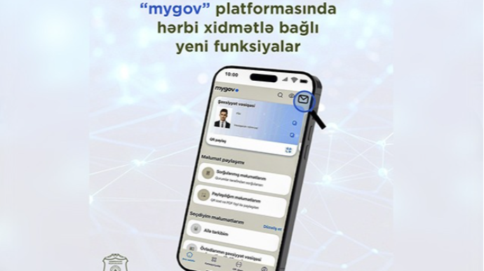 “Mygov”da hərbi xidmətlə bağlı yeni funksiya