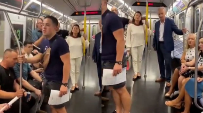 Nyu-York metrosunun sərnişinləri xorla Ukrayna xalq mahnısını ifa etdilər - VİDEO