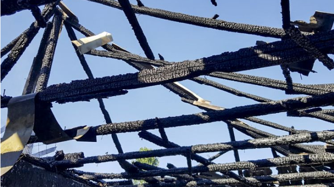 Göyçayda ev yanıb - FOTO 