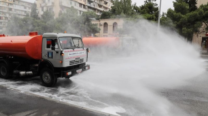 Bu gün Bakıda 551 küçə dezinfeksiya edilib - FOTO