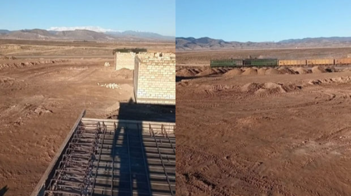 Ağdam-Xankəndi dəmiryolunun tikintisindən son görüntülər - VİDEO