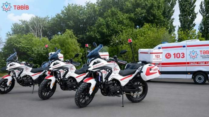 Bakıda təcili tibbi yardımda motosikletlərdən istifadə olundu