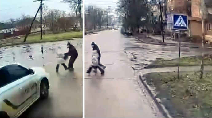 Çağırışa tələsən qadın polis maşınla qadını və uşağı vurdu – Ölən var - VİDEO