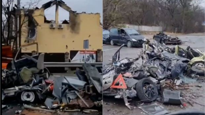 Borodyankaya gedən yoldan qorxunc kadrlar - VİDEO 