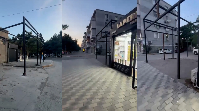 Sumqayıtda səkini zəbt edib OBYEKT TİKİRLƏR? - VİDEO