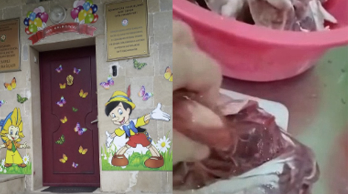 Bu bağçada uşaqlara keyfiyyətsiz ət verilir? - FOTO - VİDEO