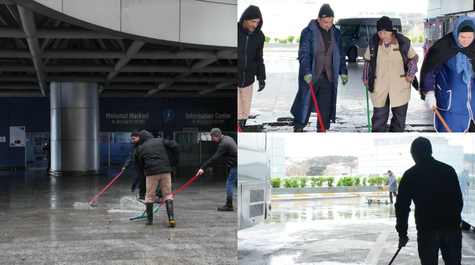 BBAK-da intensiv yağıntıların fəsadları aradan qaldırılır - VİDEO