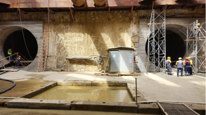 Metronun növbəti stansiyasının tikintisindən FOTOLAR 