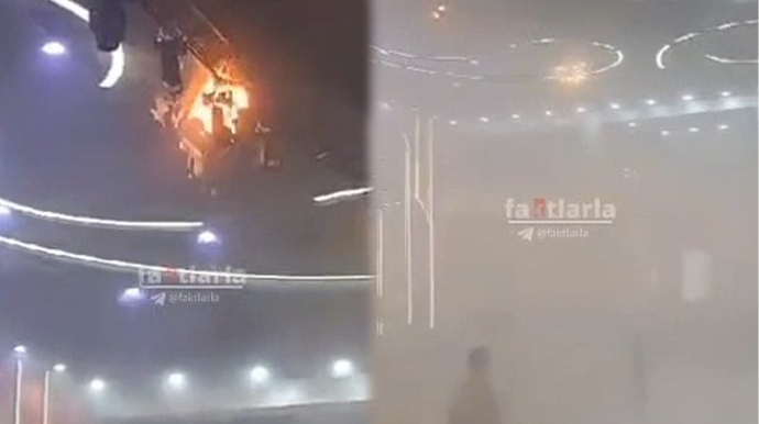 Bakıda toy zamanı şadlıq evində yanğın - “Zalda bir nəfər qalmasın” - VİDEO