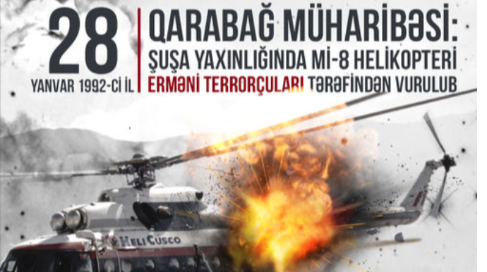 Azərbaycana məxsus “Mi-8” helikopterini erməni terrorçularının vurmasından 31 il ötür 