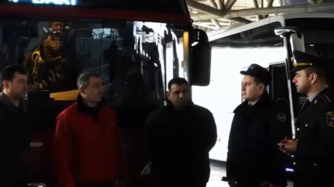 DYP tərəfindən avtovağzalda maarifləndirici görüş keçirildi - VİDEO