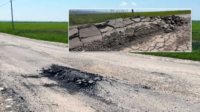 On min sakinin istifadə etdiyi yol çökür: Problem kritik həddə çatır - VİDEO 