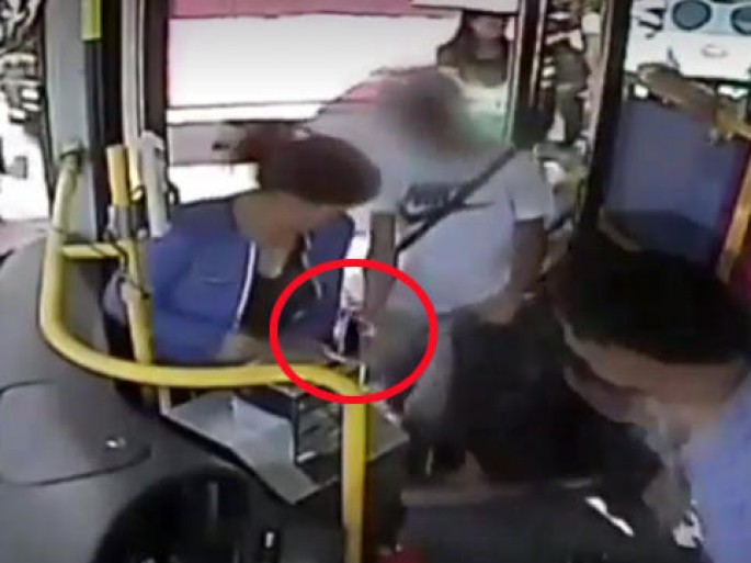 Avtobusda cibgir belə tutuldu - VİDEO
