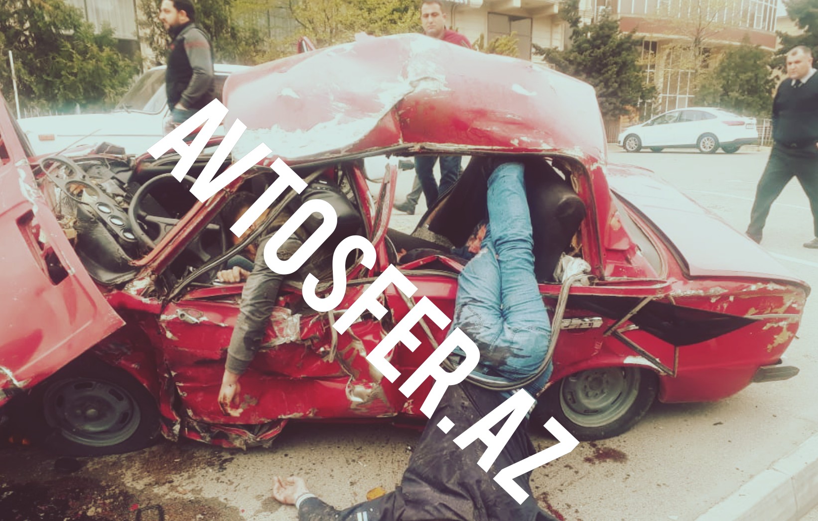 Bakıda baş verən faciəvi qəzanın  dəhşət saçan görüntüsü- Özəl - VİDEO