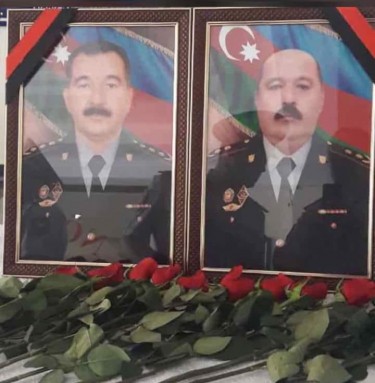 Gəncədə şəhid polislərlə vida mərasimi keçirilir - FOTO