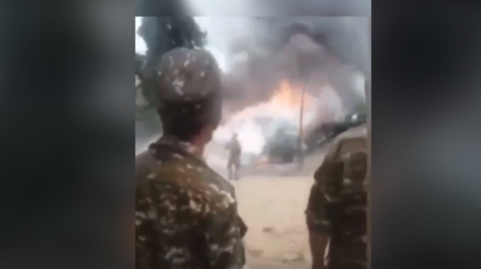 Ermənilərin hərbi texnikası belə məhv edildi  - VİDEO