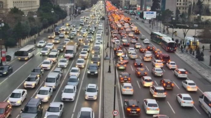 Bu yollarda sıxlıq var - FOTOLAR 