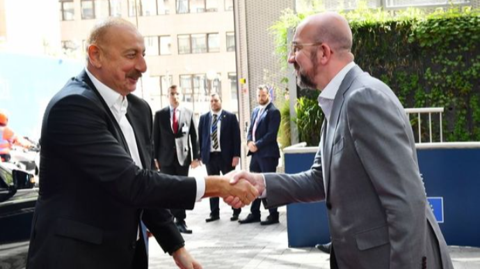 İlham Əliyev Brüsseldə Şarl Mişellə görüşdü  - FOTO - VİDEO