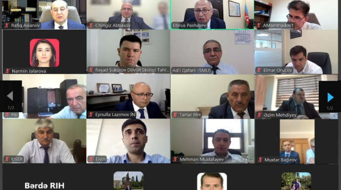 Qarabağ suvarma kanalının yenidən qurulması ilə bağlı işçi qrupunun iclası keçirildi