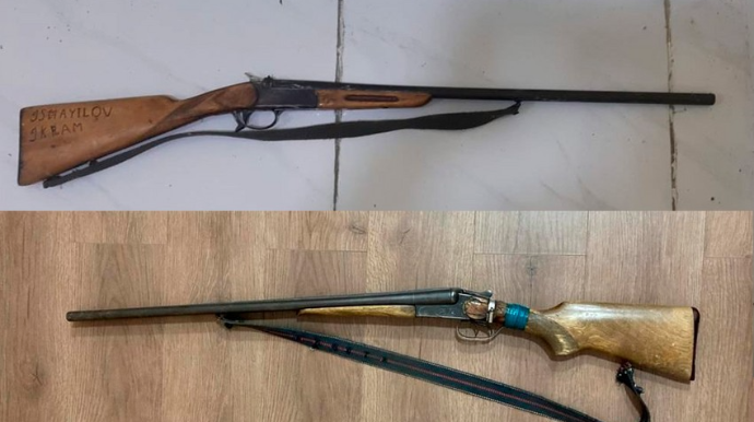 Ağdaş və Göyçay sakinlərindən qanunsuz silahlar götürülüb