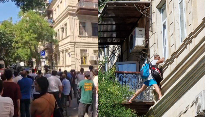 Bakıda intihara cəhdin qarşısı belə alındı  - VİDEO - YENİLƏNİB