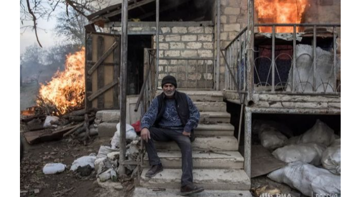 Laçını tərk edən ermənilərin vandal hərəkətləri  - FOTO