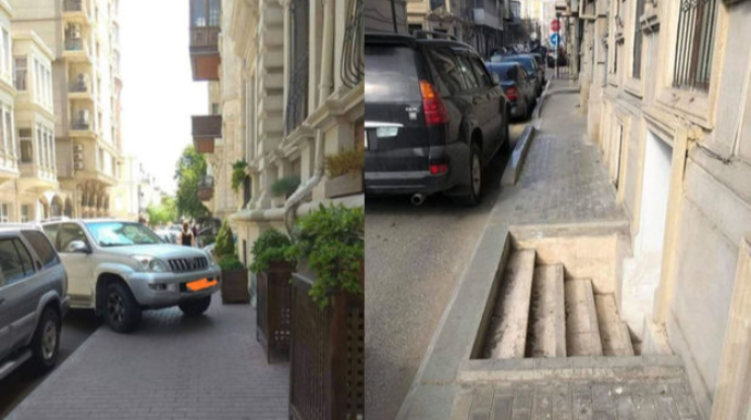 Bakıda piyadaların yolunu kəsənlər  - FOTO