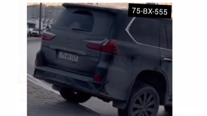 Bakıda tıxacdan bezən "Lexus" sürücüsü görün nə etdi  - VİDEO