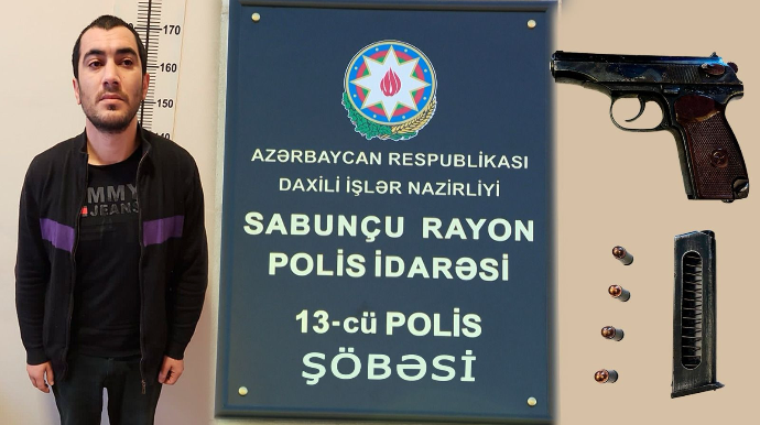 Bakıda “Makarov” gəzdirən şəxs saxlanılıb  - FOTO