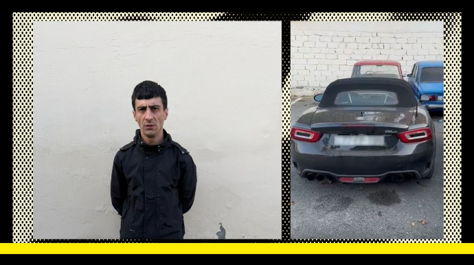 Ağdaşda narkoman sürücü saxlanıldı - 1 ay HƏBS - FOTO