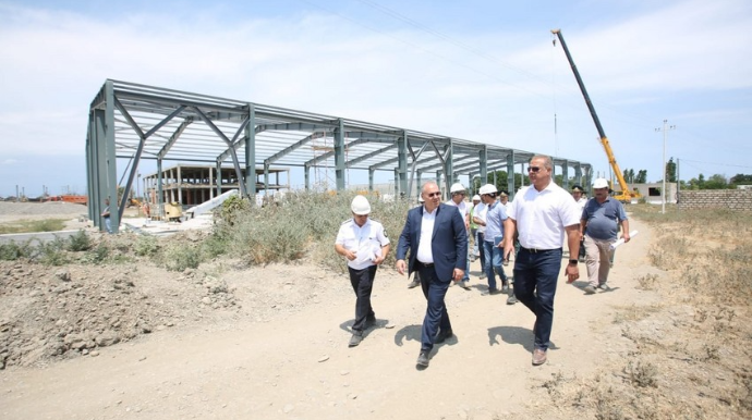 Səfər Mehdiyev Xanoba gömrük postundakı tikinti işləri ilə tanış olub  - FOTO - VİDEO