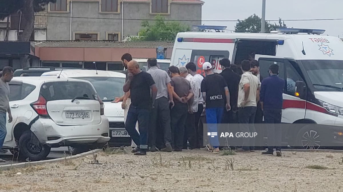 Zabratda avtomobil aşdı - FOTO