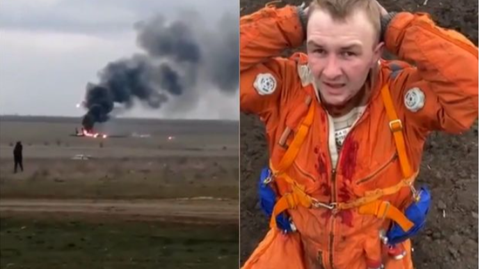 Ukraynada Rusiyaya məxsus daha bir qırıcı vuruldu - VİDEO
