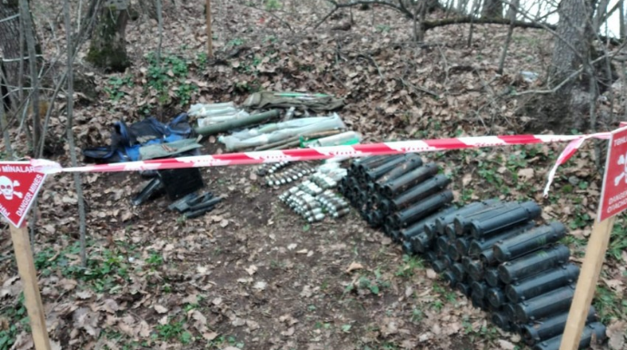 Xocavənddə xeyli sayda partlayıcı vasitələr aşkar edilib   - FOTO