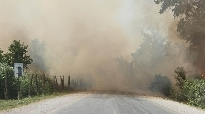 Xaçmazdakı yanğından sonra kəndlər işıqsız qalıb 