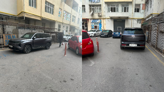 Giriş-çıxışı bağlayan sürücü çağırılan təcili yardıma mane oldu   - FOTO