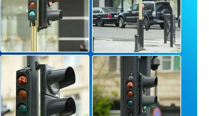 В Баку на светофорах установлены 53 дополнительные секции для велосипедов 