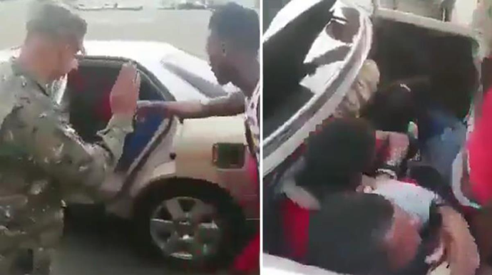 Avtomobilin arxa oturacağından və baqajından 17 nəfər çıxdı – VİDEO 