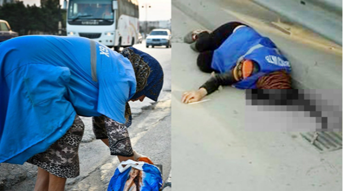 Yolu təmizləyən iki qadını maşın vurdu - VİDEO