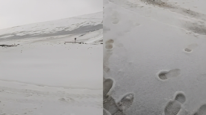 Kəlbəcər və Laçına qar yağdı - VİDEO