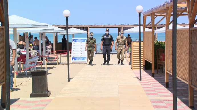 Sumqayıt polisi çimərliklərdə reyd keçirir  - FOTO - VİDEO