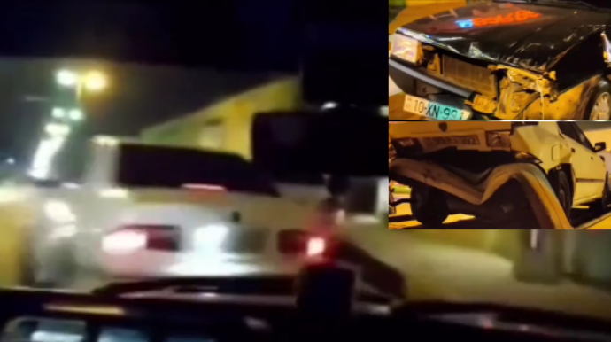  "Tofaş" yola çıxan "Khazar"a çırpıldı - ANBAAN VİDEO 