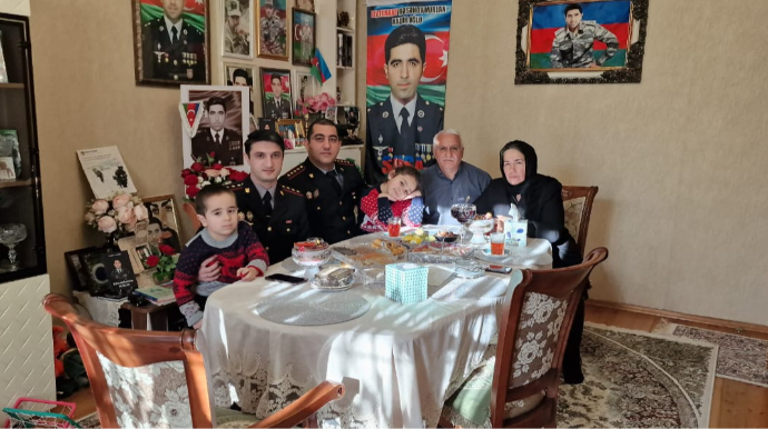 Şuşa Rayon Polis Şöbəsinin əməkdaşları şəhid ailələrini ziyarət ediblər  - FOTO
