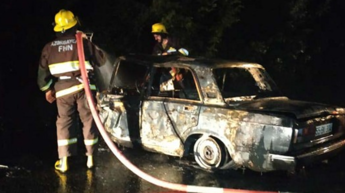 Şəkidə iki avtomobil toqquşub,  xəsarət alanlar var - FOTO