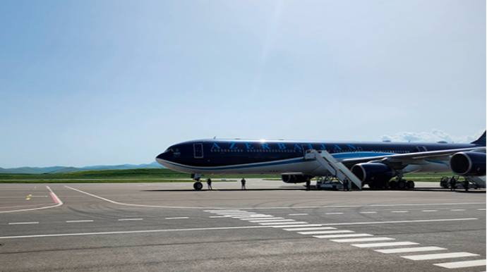 İlham Əliyev Füzulidən Berlinə getdi - Tarixi uçuş 