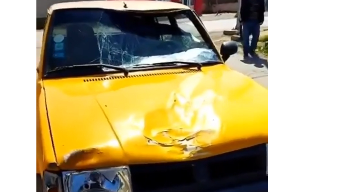 Azərbaycanda yola qaçan iki at "Tofaş"ı vurub bu hala saldı - VİDEO