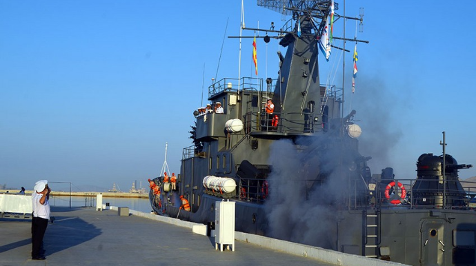 Azərbaycanın hərbi gəmiləri Rusiyada səfərdədir  - FOTO