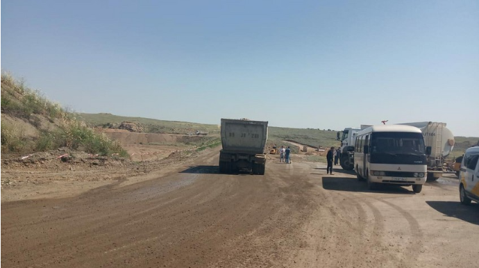 Bərdə-Ağdam avtomobil yolunun tikintisi davam etdirilir  - FOTO