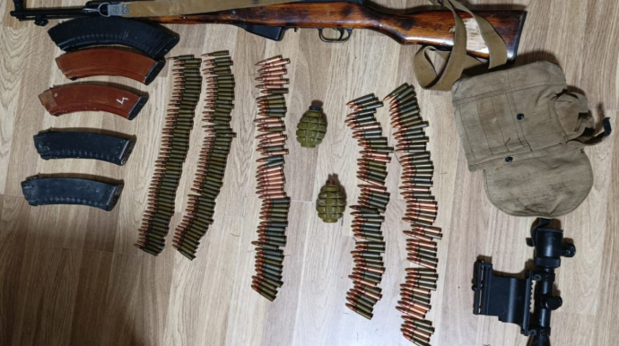 Şabranda silah-sursat aşkarlandı